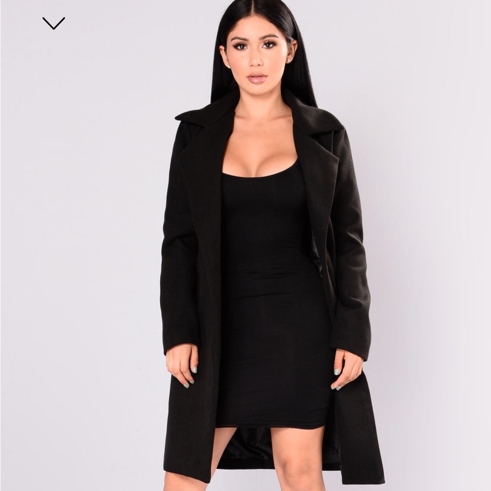 Fashion Nova Upper Eastside Black Coat